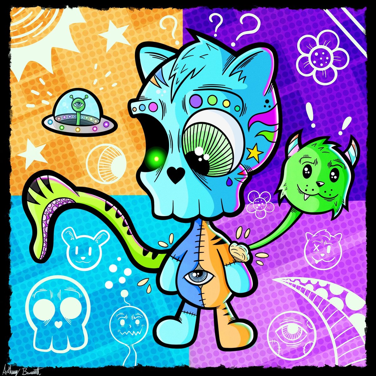 line_art_murder's tweet photo. Someone just purchased one of each of these!!! I am so incredibly grateful! That seriously means the world to me! 

🥳🎂🌈💀🌈🎂🥳

https://t.co/S3kcttycTJ https://t.co/zStbVifBX1