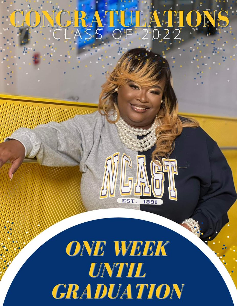 BRITT_THEQUEEN's tweet photo. One week until the big dayππ
#NCAT22 #NCAT #AggiePride #MastersDegreeLoading #blackgradsmatter #FutureDoctor #HBCUPride #HBCUGrad #JCSUAlumni #Jeremiah2911 #Phil413 #PagingDrPatrick #GradSchool #BlackGirlsDoSTEM https://t.co/wEn7o9NnKq