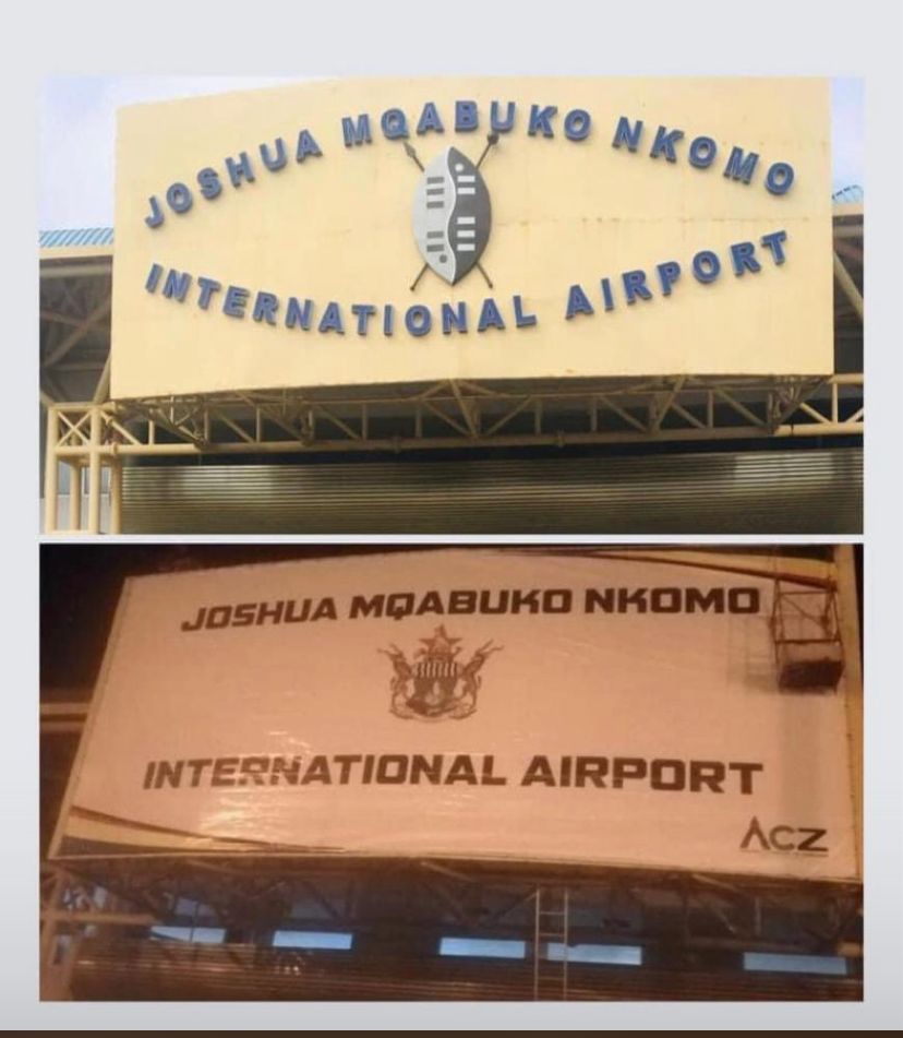 NtateRanaka's tweet photo. I prefer the old one, the replacement is very ugly to the core. Who came up with this lazy layout?  @Airports_Zim @caaz_online

Better put back the old one, the new one is not international Airport material maybe good for an airstrip. https://t.co/MkCEJ9s0Zw