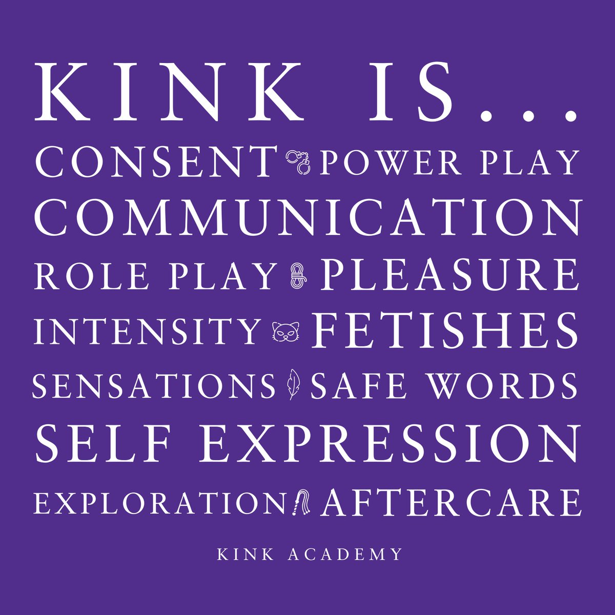 KinkAcademy's tweet photo. Kink is… consent, power play, communication, role play, pleasure, intensity, fetishes, sensations, safe words, self expression, exploration, and, of course, aftercare.
#BDSMCommunity #BDSM https://t.co/V5hJGcHaPt