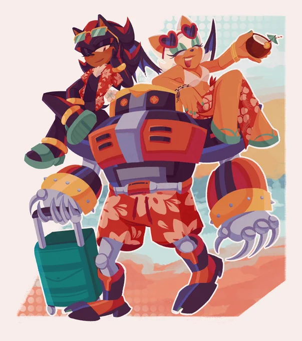team dark out for vacation !! 🌺

#SonicTheHedgehog (repost) 