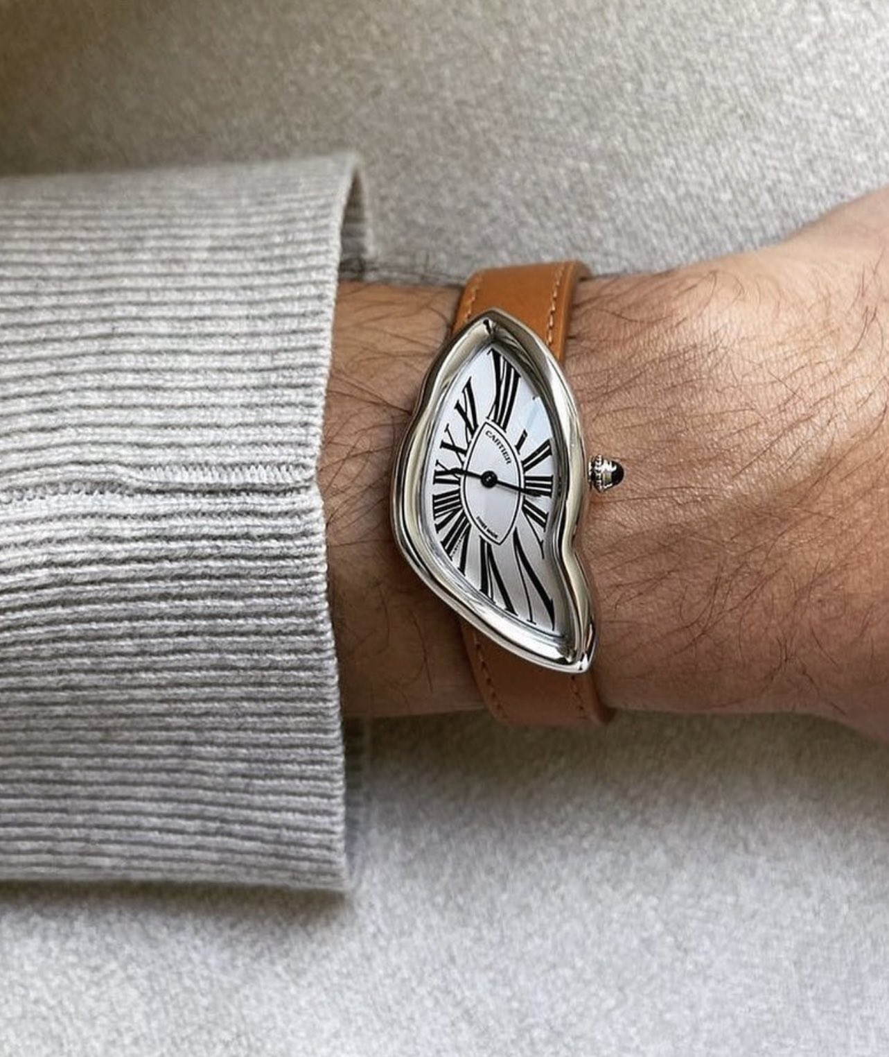 Cartier crash watch men's sales