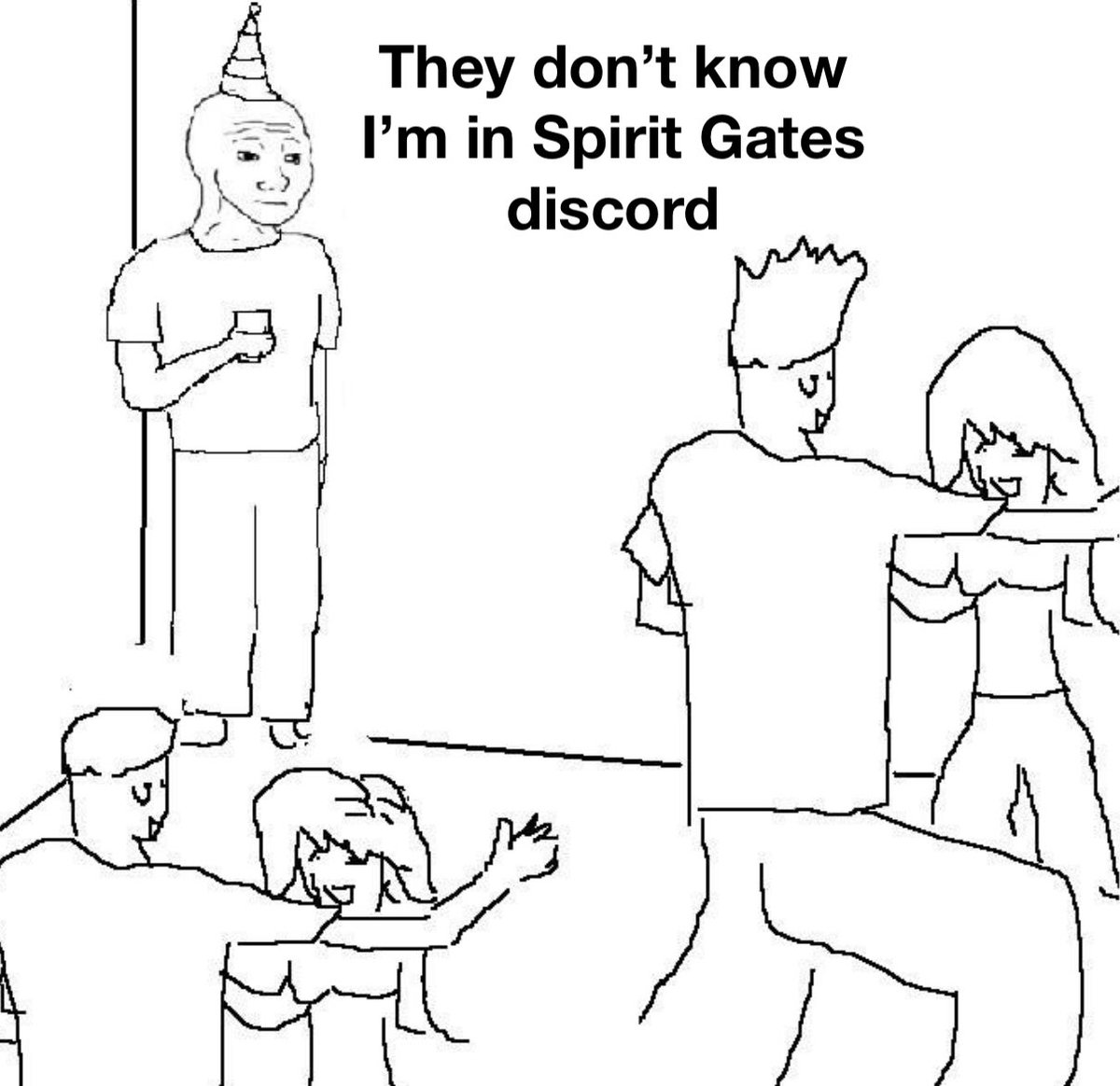 spiritgates's tweet photo. LIKE &amp; RETWEET this post and you can be like this guy alone in the corner of a party 🥷⛩  

Bonus points for tagging friends 👀🔥 https://t.co/hxonVpmXFP