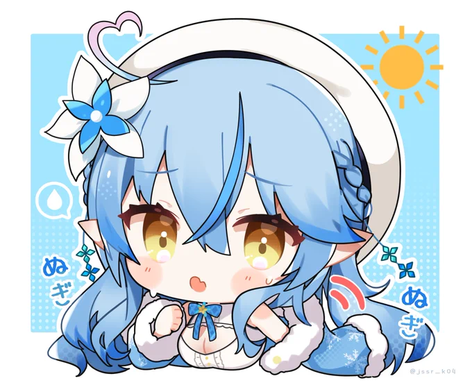 お外が思ったよりも暑かったラミィちゃん(最近天気良いよね) #LamyArt 