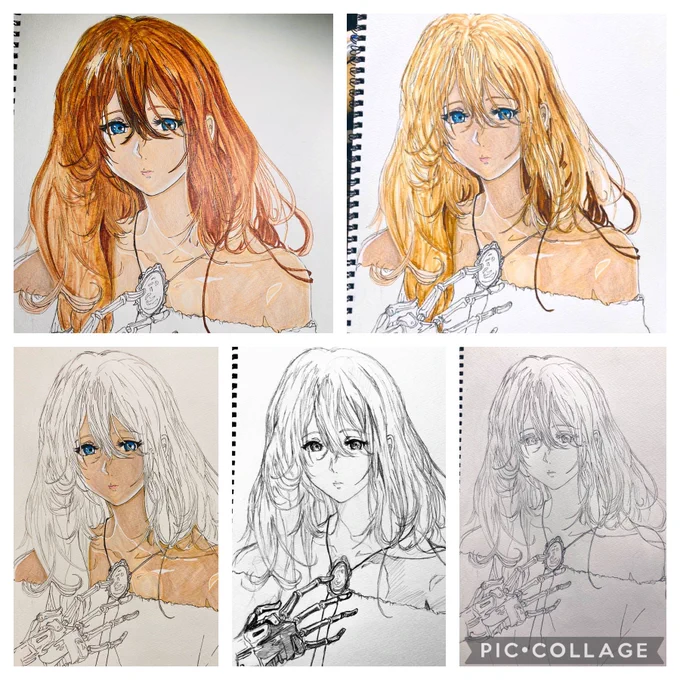 失敗したイラストの制作過程です 塗るの難しいなぁ😩