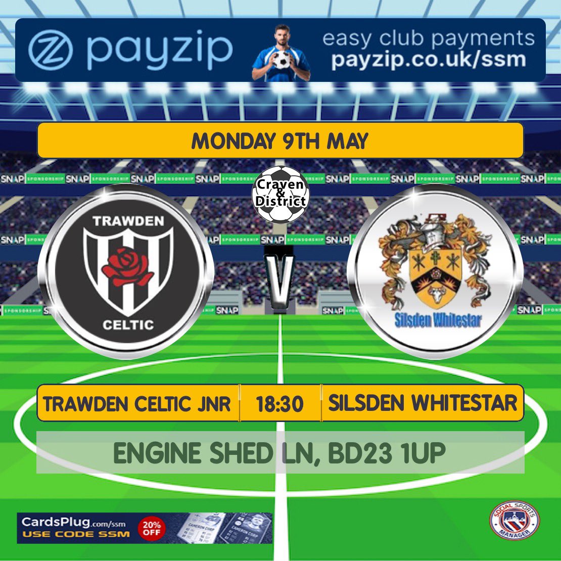 Monday night sees us take part in the Craven League Premier Division cup final, looking for a second trophy this season. Always a tough game vs <a href="/SWhitestar/">Silsden Whitestar</a>. Any support would be hugely appreciated.