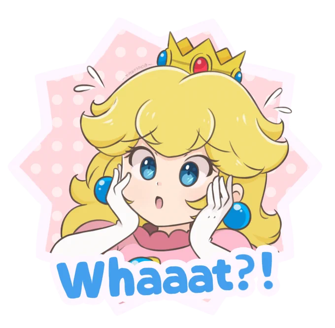 Redraw of one of Peach's Stickers from Mario Party! 