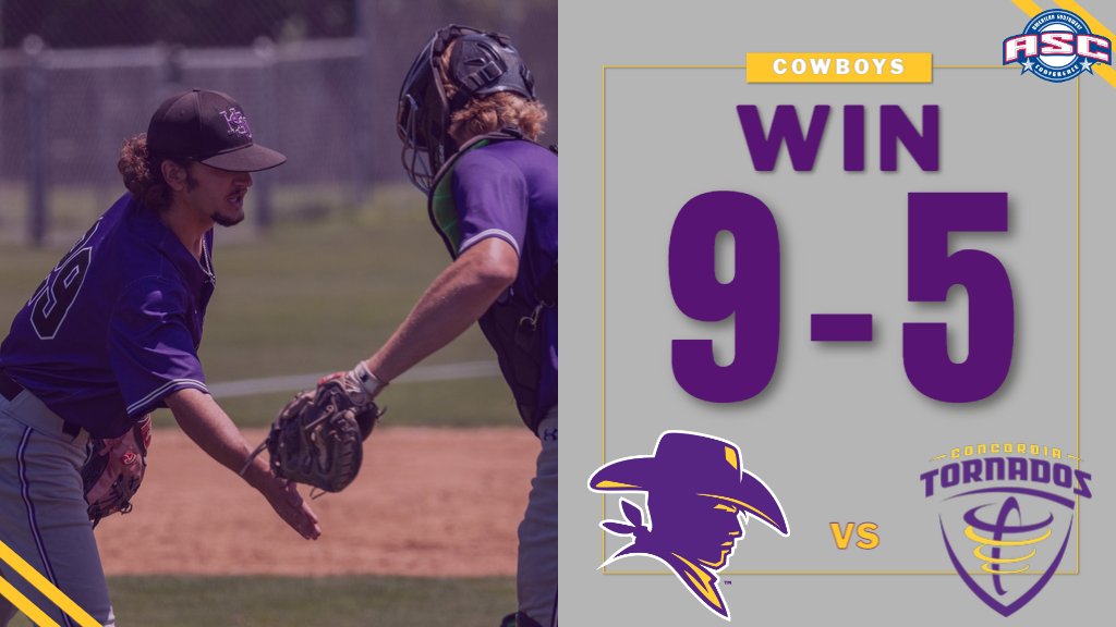 HSUAthletics's tweet photo. COWBOYS WIN!!! The Cowboys send Concordia home, and will play the loser of UT Dallas/Belhaven later today at 4 PM #ASCbsb #D3bsb https://t.co/Oos7oHIQj6