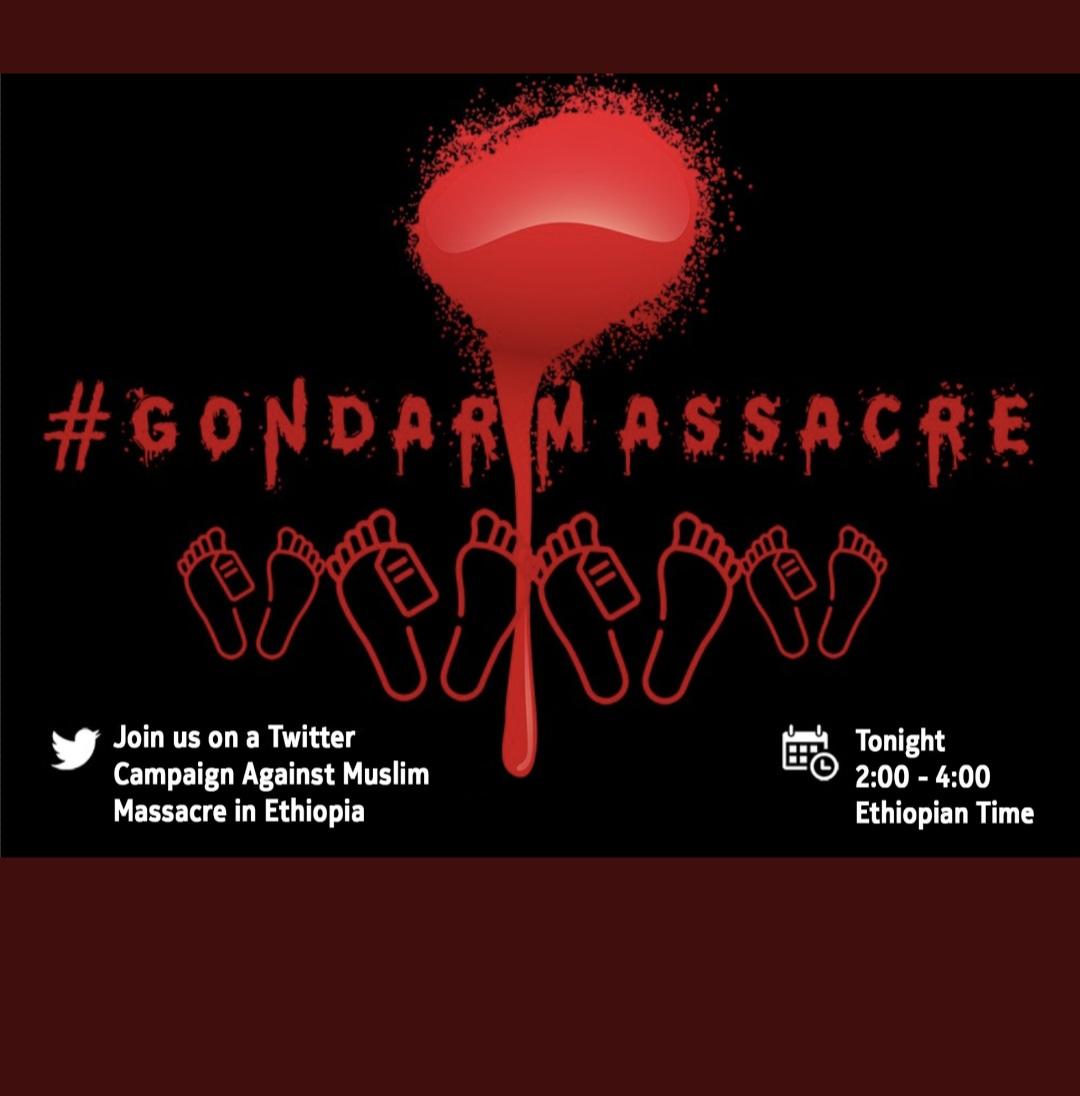 son1_afar's tweet photo. #GondarMassacre was a careful orchestration of Islamophobic attacks carried out by ultra right wing militants, local militia &amp; Amhara Special Forces. The hunt is still on, Muslims held hostage in their own city. Federal forces must control #Gondar. #IslamophobiaInEthiopia https://t.co/fed3qnUW2X