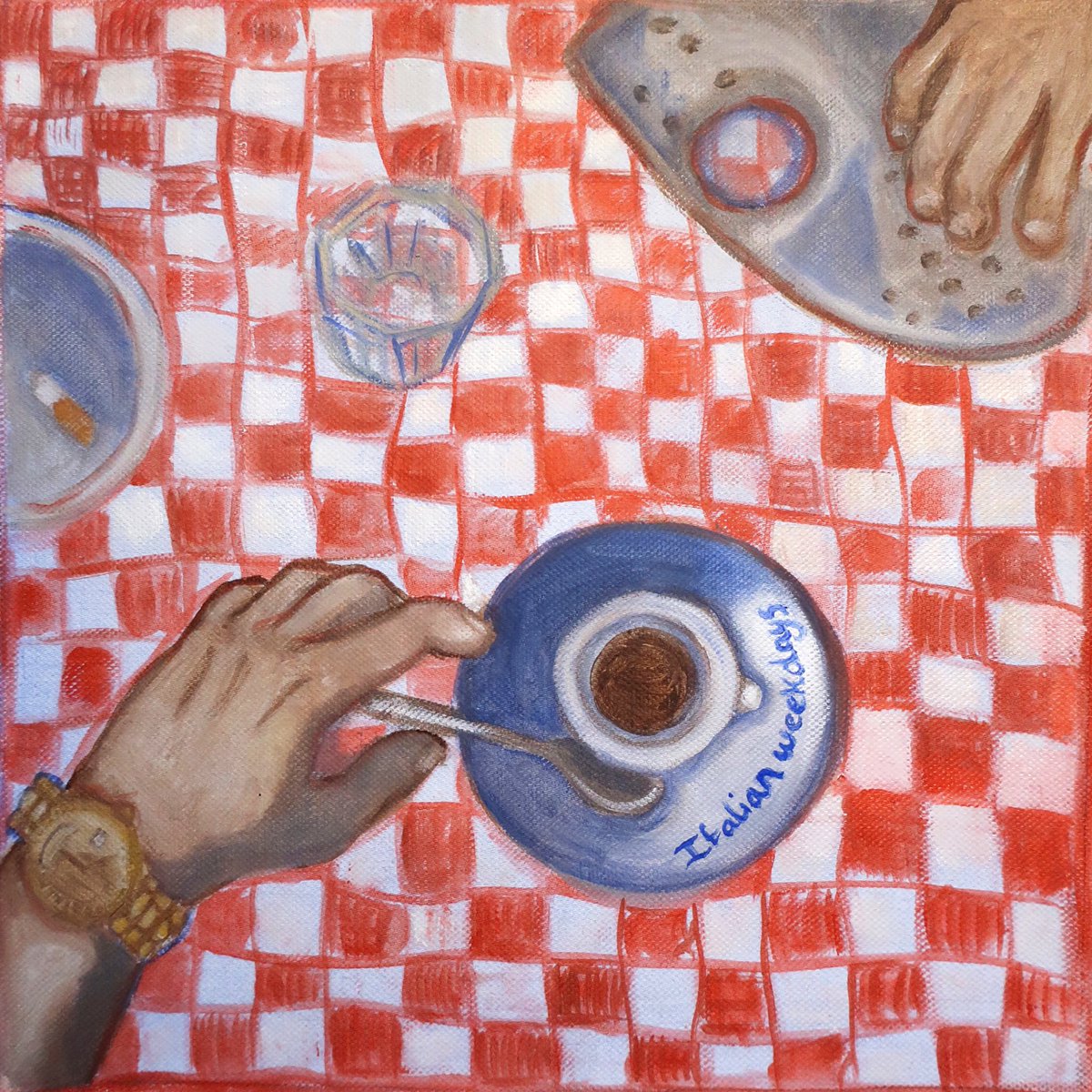 "ITALIAN WEEKDAYS" 🤌🏻 
AN EP BY FELIX DE LUCA &amp; GHOST NOTES. 
OUT NEXT WEEK - FRIDAY THE 13TH - 13/5/22 - 
ARTWORK BY KARINA FARIA 
<a href="/ItsFelixDeLuca/">Felix De Luca</a>