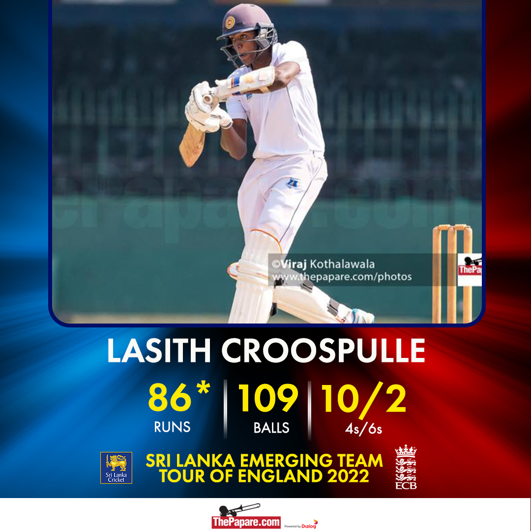 ThePapareSports's tweet photo. Lasith Croospulle brings up a well-composed half-century 👏😎 #SLEvKENT 

More 👉 https://t.co/ZG1U0JCgrY https://t.co/VZp89GOGCx