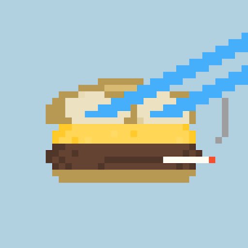 mfer4198's tweet photo. #NewNFTProfilePic NFT by @png_bagels 

“ser is that a sausage and egg bagel with a cigarette and laser eyes?”

yes, yes it is. https://t.co/4ESVQznEq9