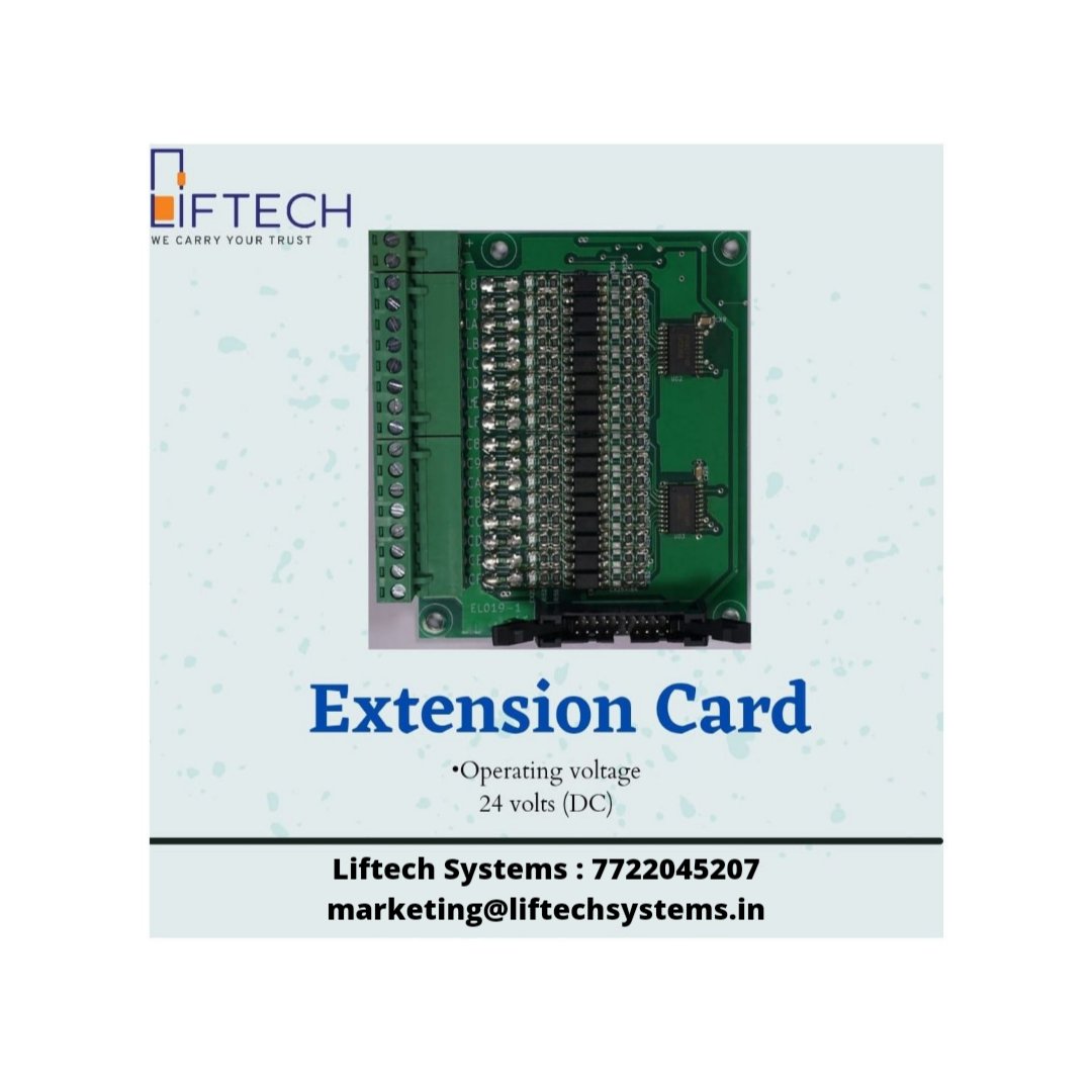 LiftechS's tweet photo. •Extension Card

#liftech #liftechsystems #elevator #elevatorparts #lifts #liftparts #businesspassion #hustle #learn #education #startup #Inspiration #Motivated #SuccessQuotes #MotivationalQuotes #Millionaire #work #office #Entrepreneurship #business #Jobs https://t.co/mGsobmCkp1