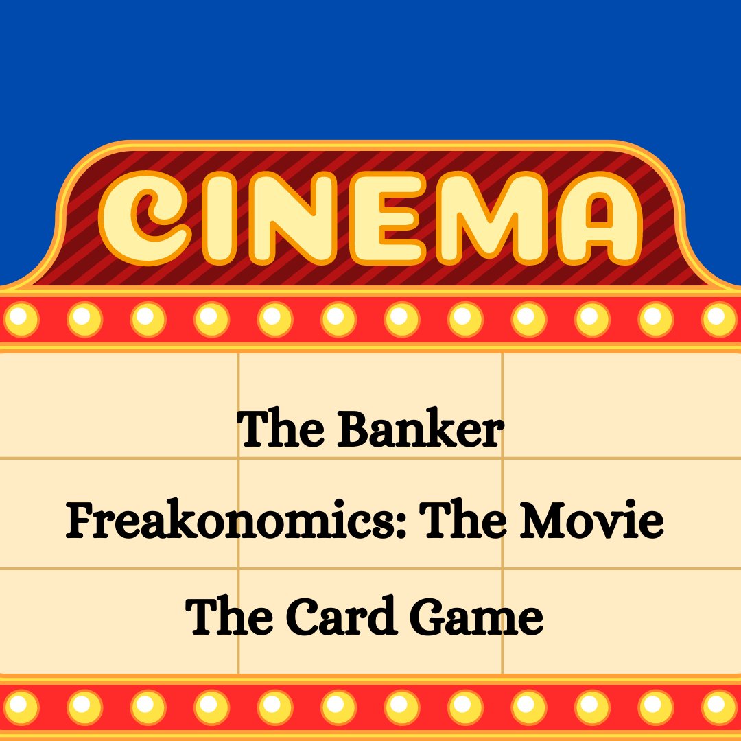 gametheoryacad's tweet photo. This weekend check out NGPF's list of 21 Personal Finance Movies and Documentaries at https://t.co/0mKS5E4sRT

Some movies from the list we think you will like are The Banker, Freakonomics: The Movie and The Card Game. https://t.co/cgl0vZ3KzI