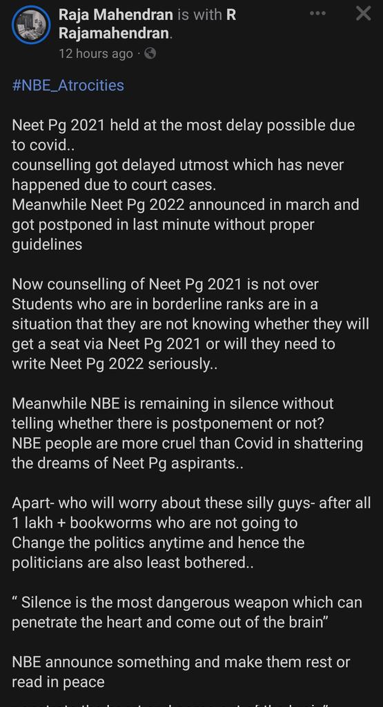 dr_venkatesh_k's tweet photo. #NEETPG2022DEFERMENT #NEETPG2022 https://t.co/rn4UoT2lkQ