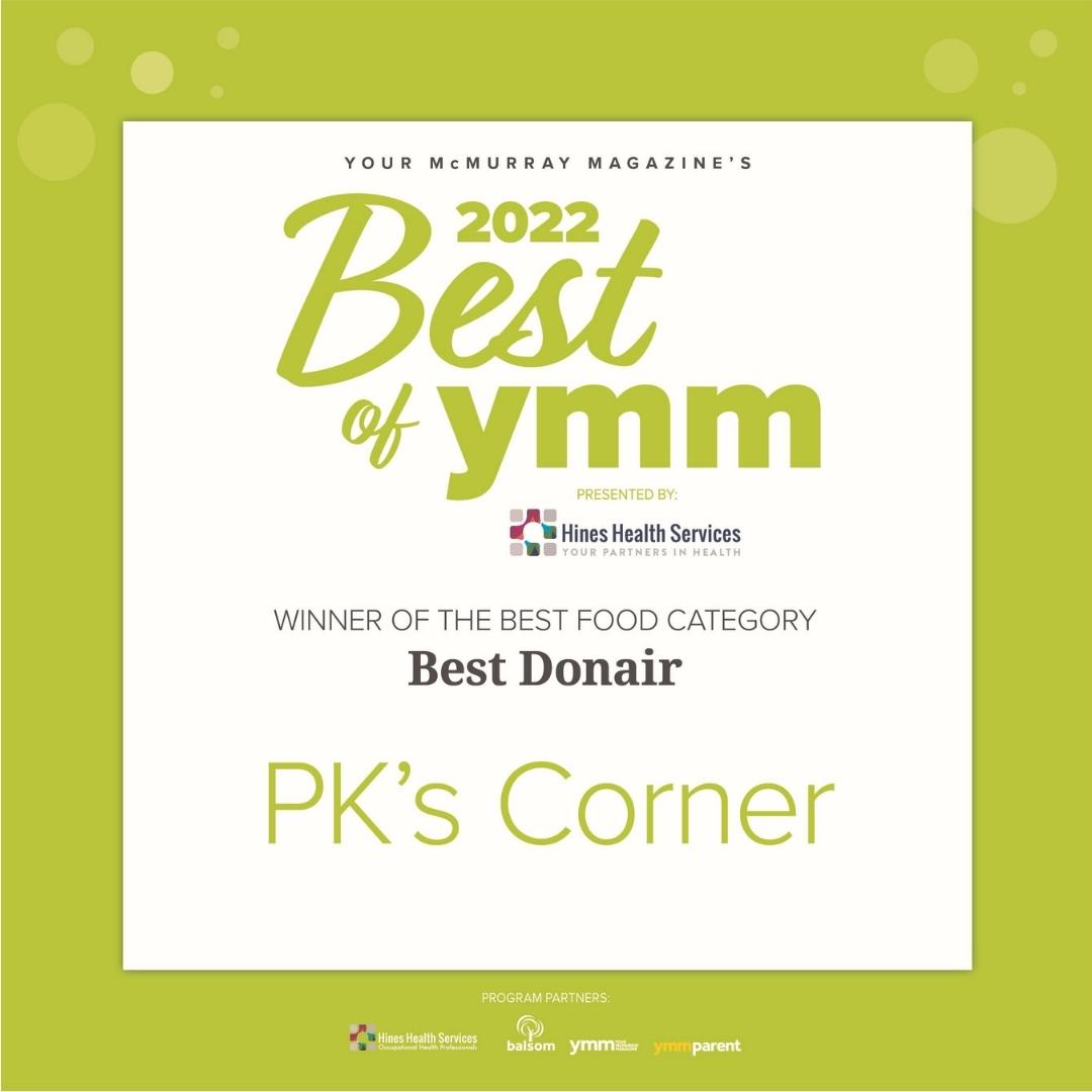 YMMParent's tweet photo. Congratulations to PK's Corner for winning the title of Best Donair and being one of 2022's Best of YMM!
Thanks to our presenting partner, Hines Health Services (@hinesheathYMM)!
#BestOfYMM https://t.co/IT4rQqBAXz