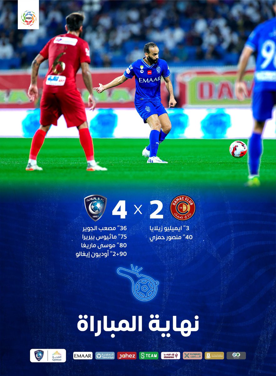 أووووه يا هلالي 
فوز مستحق مستوى ونتيجة 

ألف مبروك الفوز 
وللزعماء سحب ١٠ أشتراك جاهز برايك 
لـ ١٠ زعماء

فقط 
#خلك_جاهز
متابعة ورتويت

#ضمك_الهلال   
#الهلال_جاهز