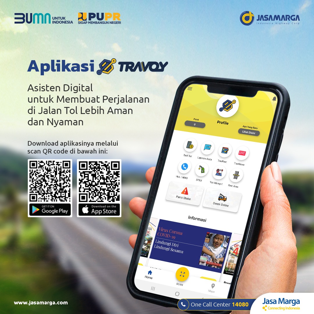 PTJASAMARGA's tweet photo. Download Travoy Mobile Apps sebagai asisten digital perjalanan anda. https://t.co/6HTGyNDXcN