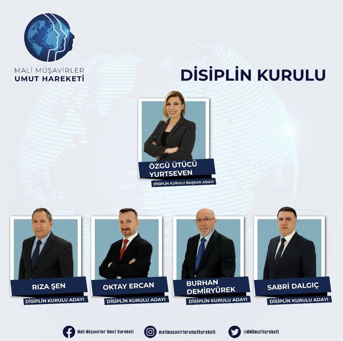 MMUmutHareketi's tweet photo. İSMMMO Disiplin Kurulu Adaylarımız. https://t.co/cvORZvWhFn