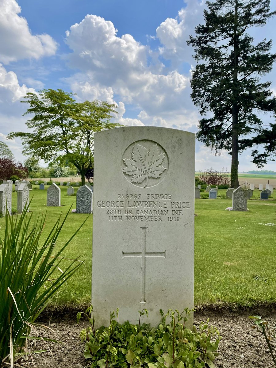 “Strong, stoic &amp; hopeful until the very end.” Avery Campbel shared the story of Canadian George Lawrence Price, the last WWI soldier to fall before the armistice. He’s become a symbol of the futility &amp; loss of war, when he was “just a kid doing his job, on Nov 11, 1918 @ 10:58am”