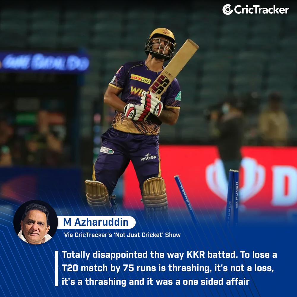 Cricketracker's tweet photo. Mohammad Azharuddin has his say on KKR's poor batting display.
#MohammadAzaharuddin #ShreyasIyer #KKR #NotJustCricket #IPL2022 #Cricket #CricTracker https://t.co/ani3lU64U1