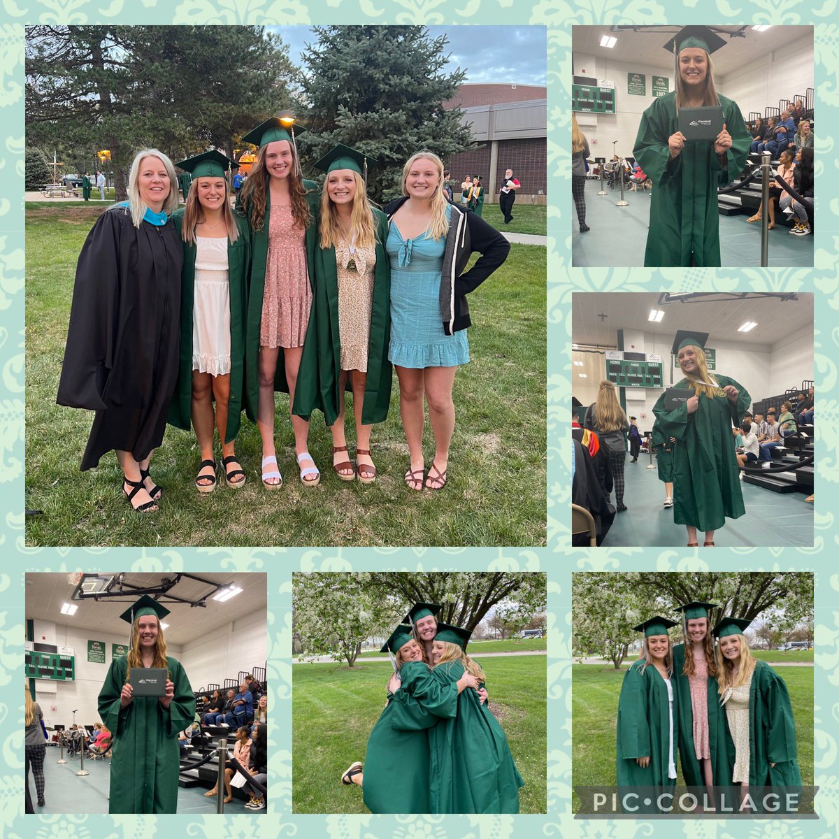 CCCRaidervb's tweet photo. Congratulations to our graduates! Two graduated in a December and three this semester. We are incredibly proud of all your accomplishments! We are sad to see you go, but excited to follow your journey! #yeahC #oncearaideralwaysaraider https://t.co/l3L1OMxFdG