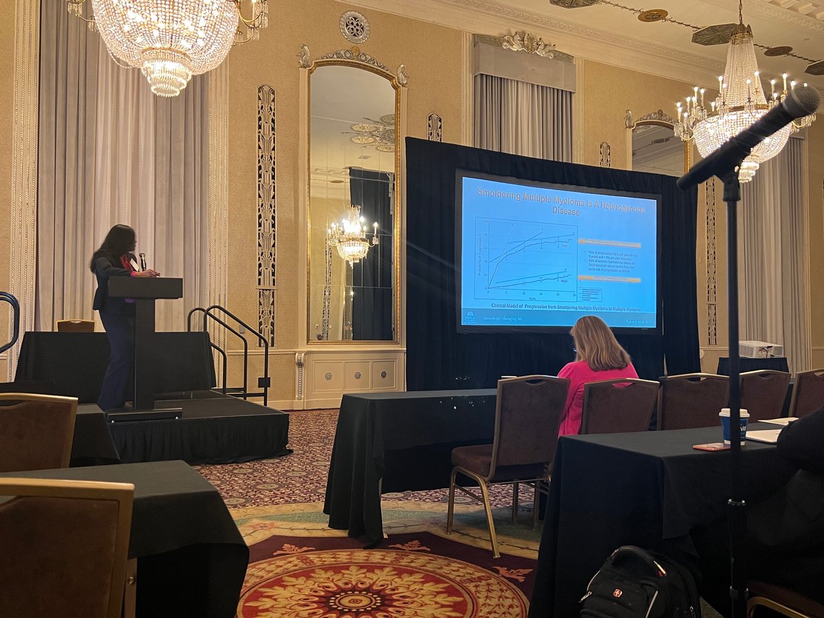 LRunaas's tweet photo. @MeeraMohanMD helping us understand the changing landscape of smoldering myeloma https://t.co/D70ct8F7z1