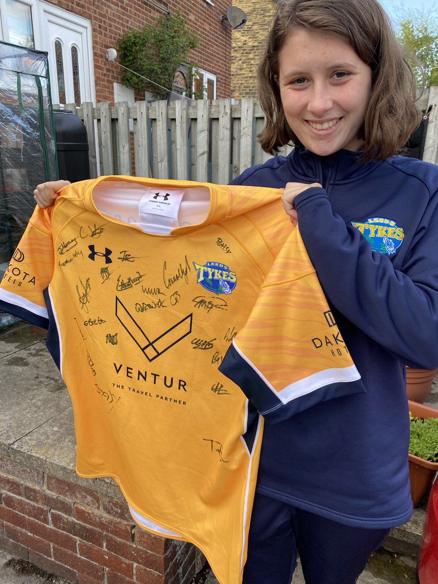 Thank you so much to everyone at <a href="/LeedsTykes/">Leeds Tykes RUFC</a> and <a href="/jakeybrady/">Jake Brady</a> for Naomi’s end of season gift. She didn’t miss a home game and loved every minute of it. She’ll be back next season, fit and ready #thankyou #greatteam #respect #greatsetoflads