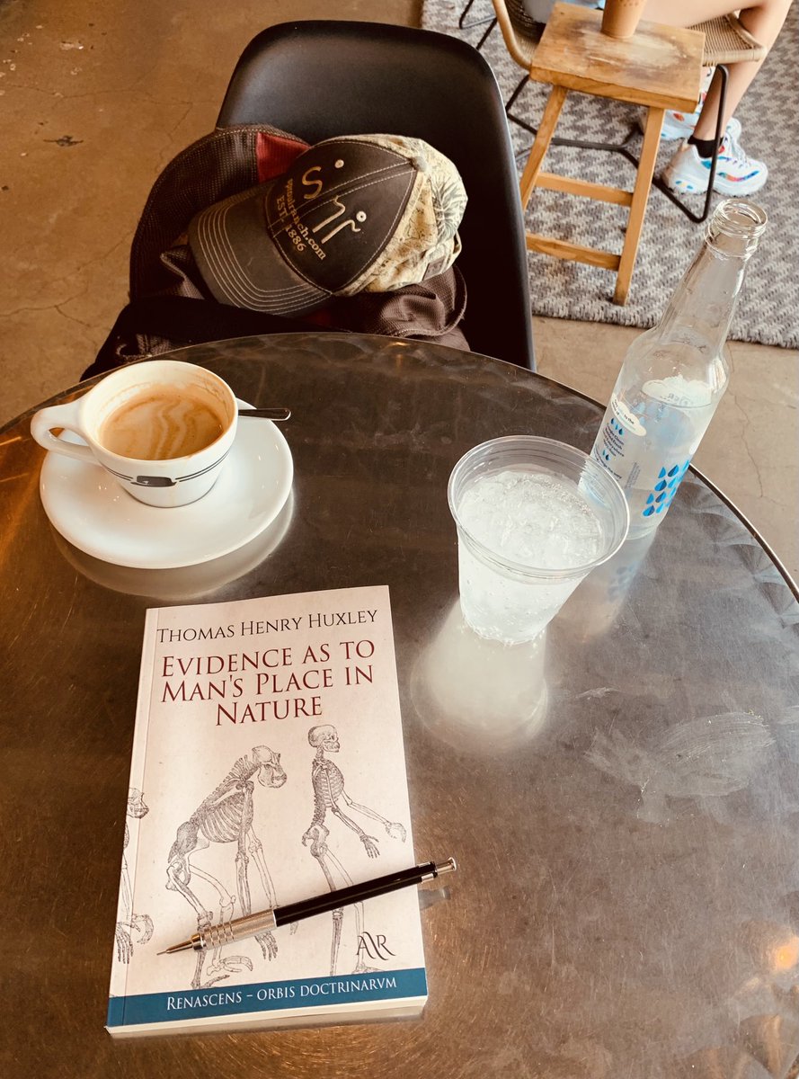jbwallingford's tweet photo. Getting the work done today ⁦@HoundstoothATX⁩. 
Reading the great naturalist TH Huxley, known as ‘Darwin’s Bulldog,’ he’s also the grandfather of Aldous Huxley, whose Brave New World relied heavily of genetics and #devbiol. 

#devbiolwriteclub rule #4 https://t.co/LpMEkxdgrK