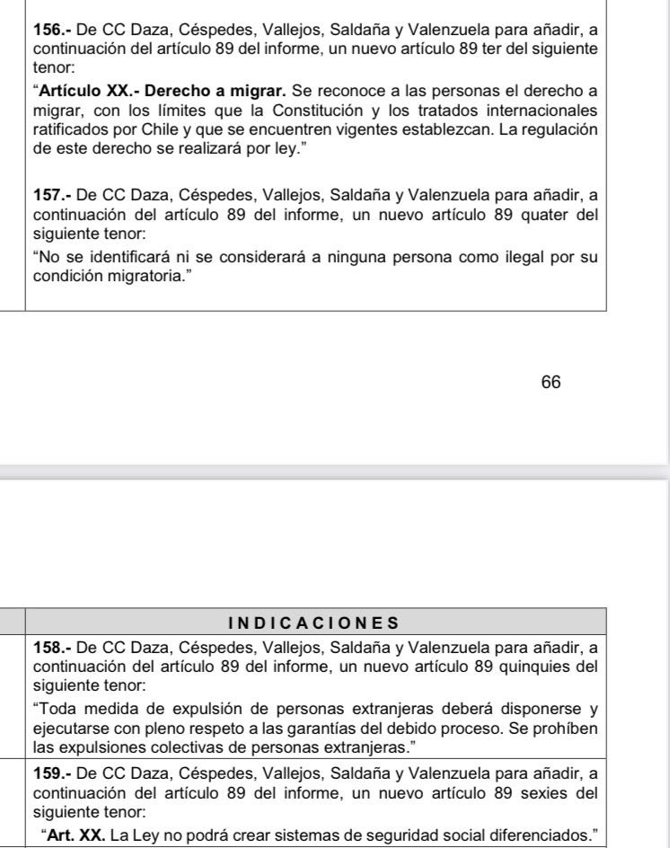 Izquierda encuentra manera de insistir en arreglar sus acuerdos fallidos de la cocina: prostituyendo la Comisión de Justicia.
Ingresan indicaciones que añaden artículos que replican normas que el Pleno les rechazó definitivamente de otras comisiones: derecho a migrar por ejemplo.