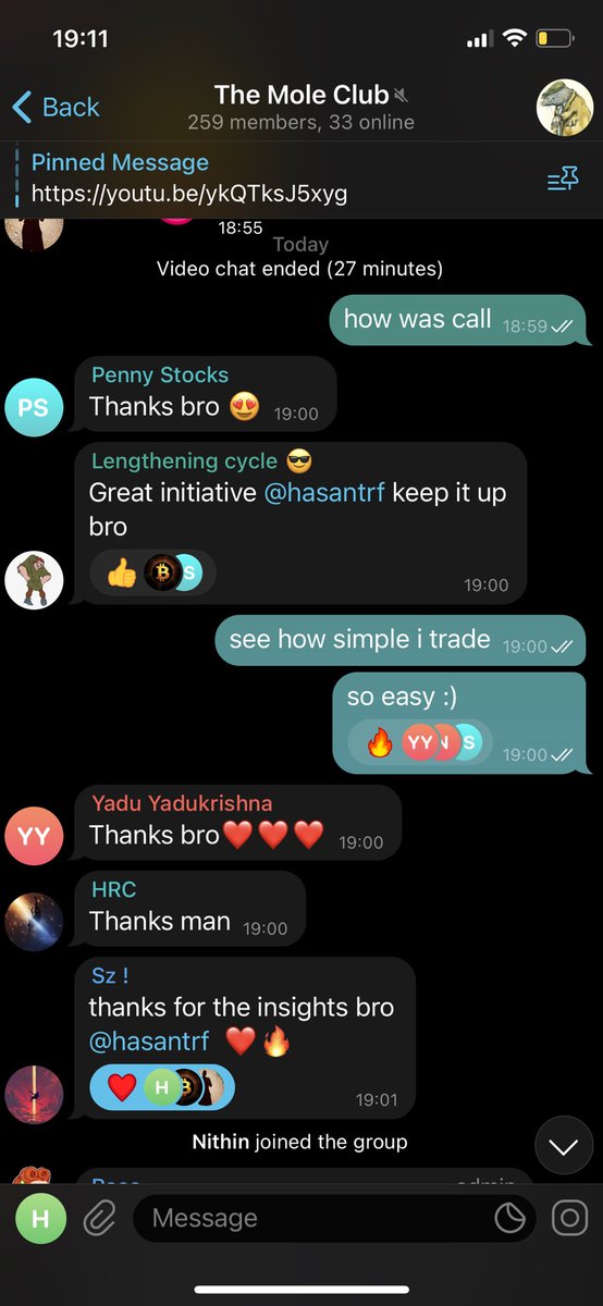 Our TA’s are doing live calls and giving the free telegram members the sauce🤭
Members loved it
Accurate Ta updates, education and friends to talk with. Why haven’t you joined 😁

t.me/cryptomoletg