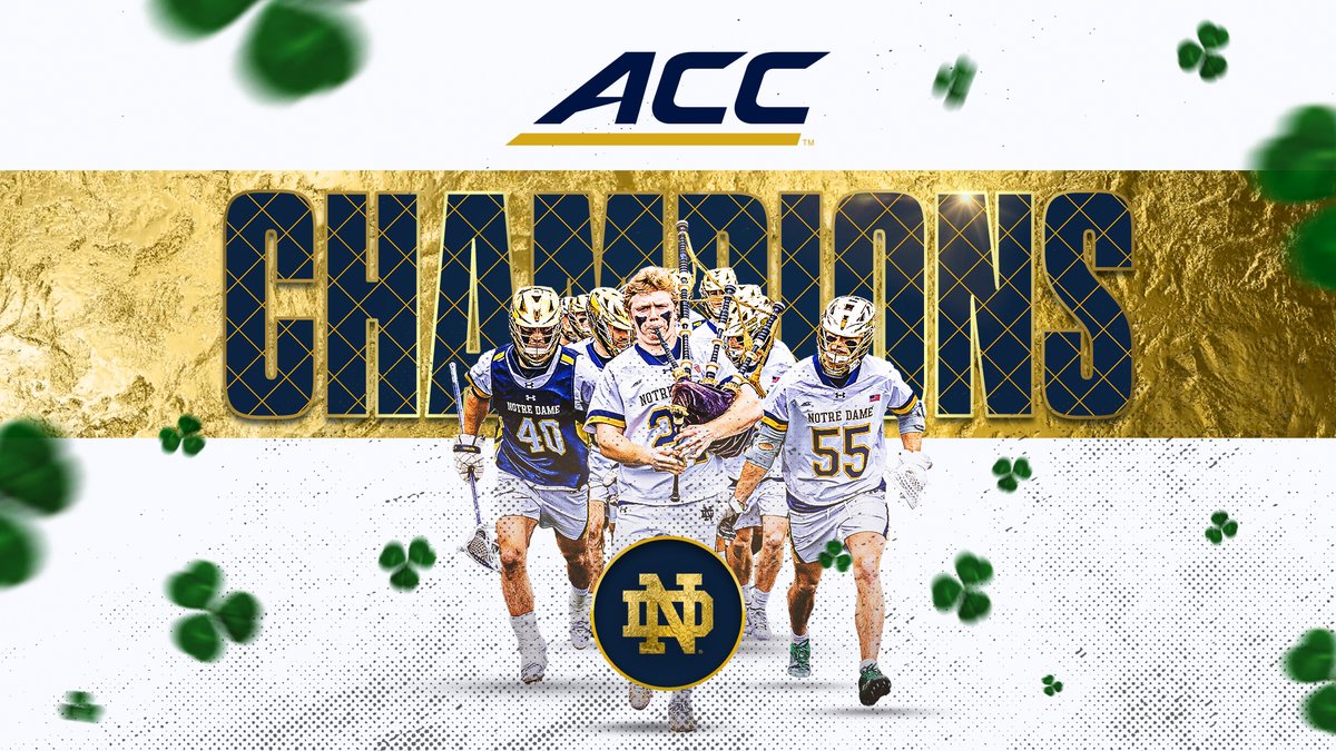 𝗔𝗖𝗖 𝗖𝗛𝗔𝗠𝗣𝗦!

With the win the Irish share the ACC title with UVA and finish with a record of 5-1 in the ACC!

#GoIrish☘️
