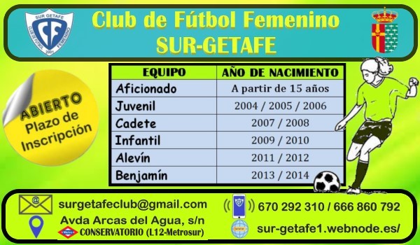 SurGetafe's tweet photo. Victorias de nuestros equipos alevines:
ALE-A 4⃣-3⃣ @LasRozas_CF 
⚽️ A. de María(2), N. Gallego y N. Villarroya
@EFCarabanchel 0⃣-6⃣ ALE-B
⚽️Julia Muñoz(3), Enya, Lucía Barrero e Irene García
Derrotas de nuestras infantiles, ante @EFCarabanchel y @ud_arroyofresno 
✌️amos SURGE https://t.co/J7279h1VRw