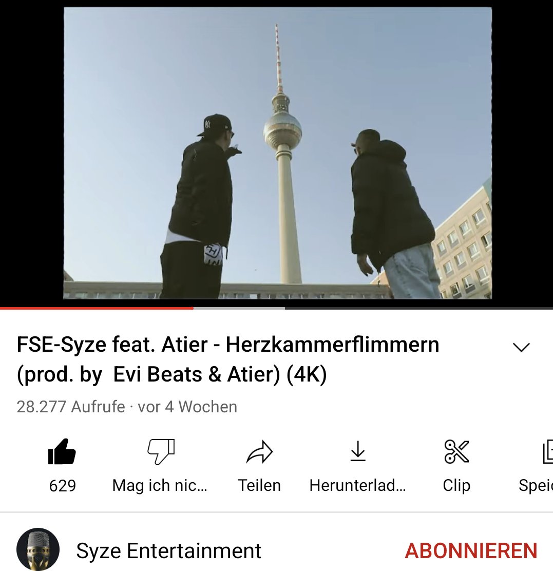 AtierMusik's tweet photo. https://t.co/tHLvNzvmBo 

Checkt unbedingt unser neues High-End Deutschrapvideo ab! #Klickerfolg #deutschrap #atier #FSEsyze #Herzkammerflimmern #Video https://t.co/EblrX6EPwp