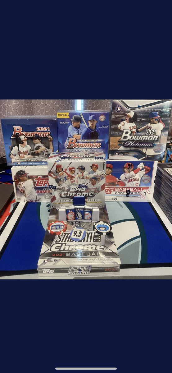 ZKazman's tweet photo. Baseball Break #20
(1) '21 #Topps SCC Hobby
(1) '21 #BowmanSapphire
(1) '21 #Bowman Retail
(1) '21 #BowmanPlatinum Mega
(1) '21 #ToppsUpdate Hobby Jumbo
(1) '21 #ToppsUpdateChrome Mega
(1) '22 #ToppsSeries1 Mega
$45 per random team
19 Spots Remain
@Hobby_Connect
@sports_sell https://t.co/7YrGDnNgMZ