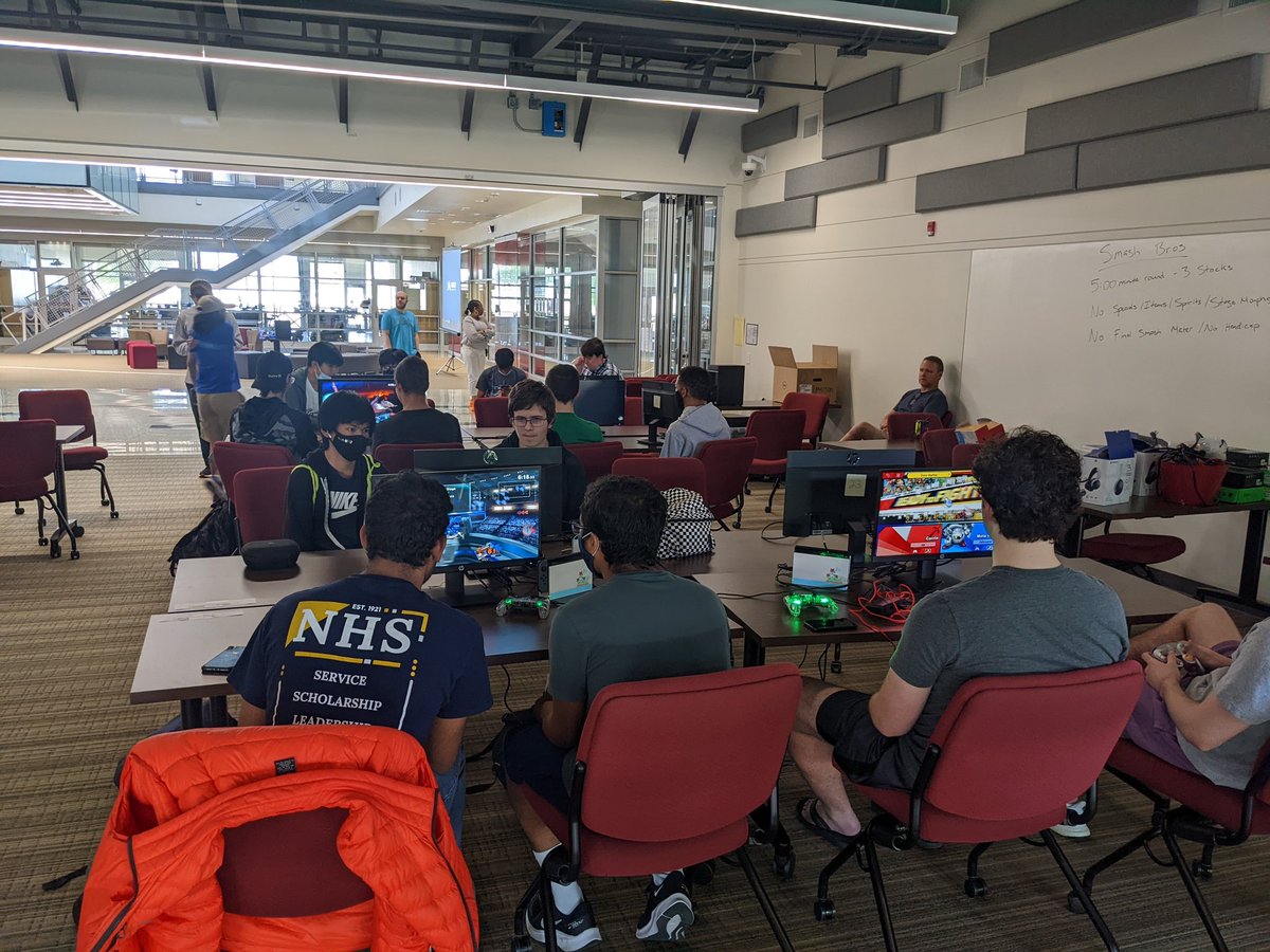 Smash bros tournament getting started now. <a href="/friscoisd/">Frisco ISD</a> @CtePrograms
