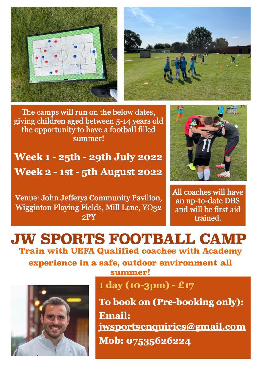 Joshwaddingham's tweet photo. I’m doing my holiday camp again this year in York! I’d appreciate if anyone would share this with people who may be interested 👇 https://t.co/J7JApvq6Yr