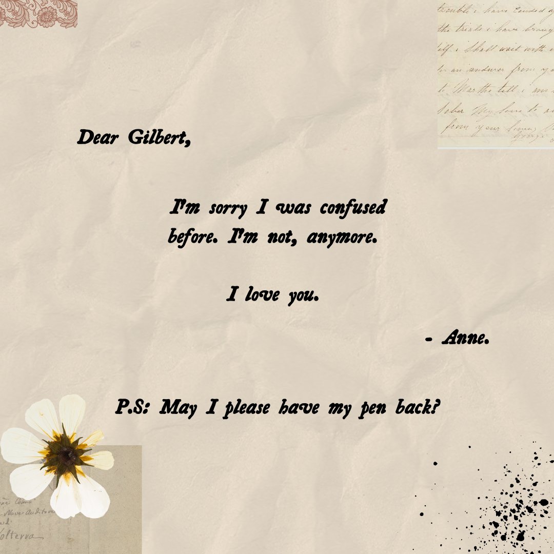 dianabaerry's tweet photo. Anne and Gilbert's letters for each other. 
#renewannewithane #annewithane https://t.co/R1xU1oxJI2
