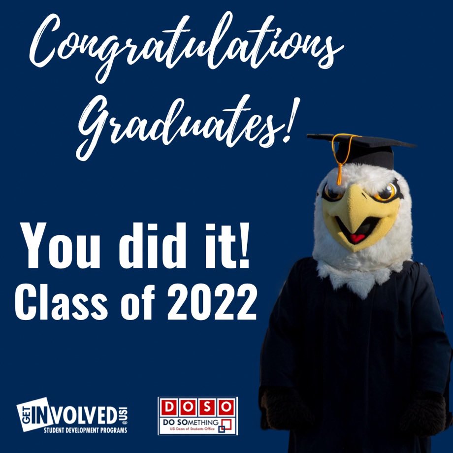 You did it Screagles!!! Congratulations!! #classof2022🎓 USIGrad