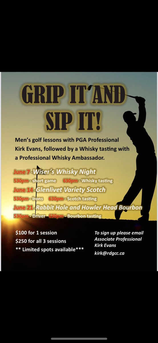 Looking forward to running these sessions ⛳️ 🥃