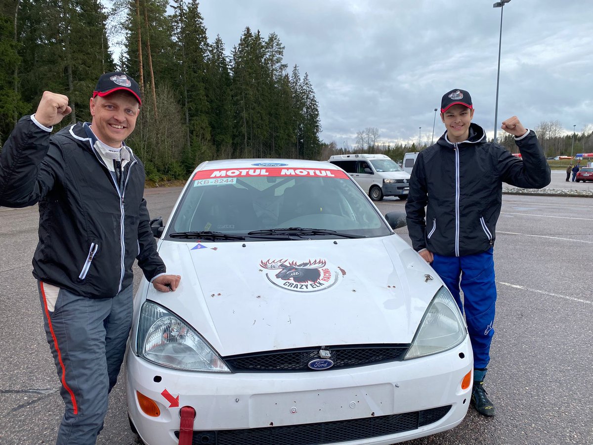 MikkoWRC's tweet photo. That was a good day! 
For all the co-drivers 👉🏼 Respect ✊🏻 You are from another planet!
Roope drove well, and might have wanted to push more than “daddy” let him but we had a lot of fun in the car! 
We finish 7th of our class &amp; we’ve reached the target for this first rally! 🙌🏼 https://t.co/CDq279eWYa