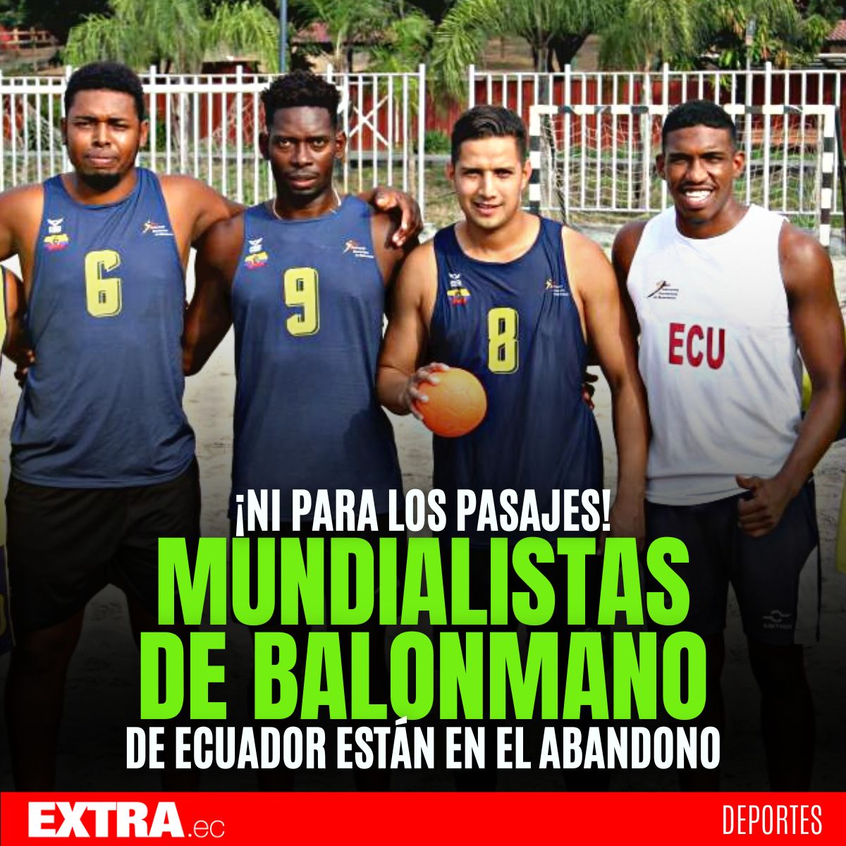 DiarioExtraEc's tweet photo. 😦La selección ecuatoriana de balonmano de Playa la ha pasado mal. Entre sus jugadores, su presidente y un asistente se dividen las funciones de: utilería, piscología y más. El ministerio de Deportes y no les ha extendido la mano.🤾🏽‍♂️
-
Mas aquí: https://t.co/PHsEIx7QE8 https://t.co/hgAa3pCJ4v