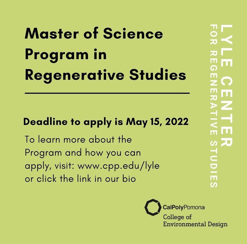 Lyle Center for Regenerative Studies tweet media