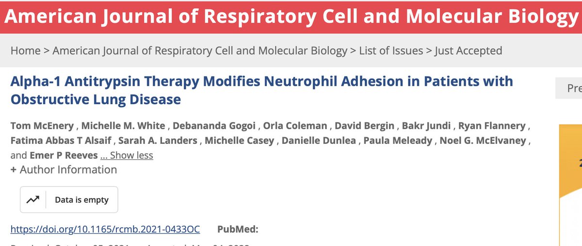 BakrJundi's tweet image. Congratulations to Tom, Michelle, and co-authors on this awesome work! Proud to have been a part of this study focusing on neutrophils in patients with obstructive lung disease. 

@AJRCMB @RCSI_RespLab #almamater

atsjournals.org/doi/abs/10.116…