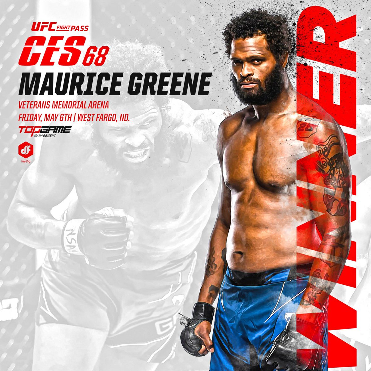 TopGameMGMT's tweet photo. 👀 About last night… BACK IN THE WIN COLUMN! Congrats to @thecrochetboss on a slick submission finish. Thank you, North Dakota! Excited to see what’s next for The Crochet Boss! 🧶 #CES68 #ChrochetBoss

Art by @davefretz 🎨 https://t.co/iPwCL6pVF4