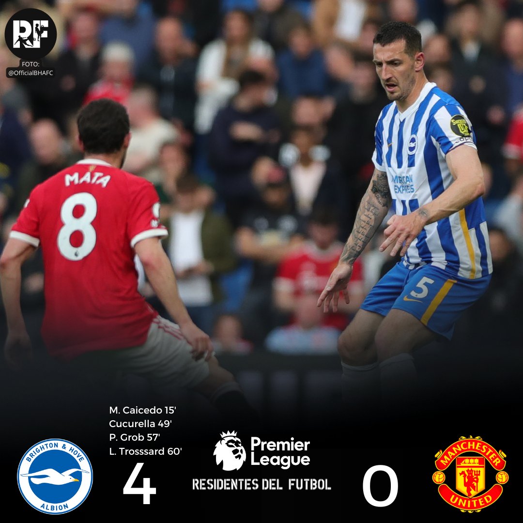 residentefutbol's tweet photo. ¡KE ESTA PASANDAAA!
Manchester United cae de visita ante el Brighton & Hove Albion.
CR7 y compañía no pudieron hacer nada ante tan desastrosa exhibición.
#RF #PL #manu #brighton #CR7 #redevils #elbicho https://t.co/b6nwnPO5ot