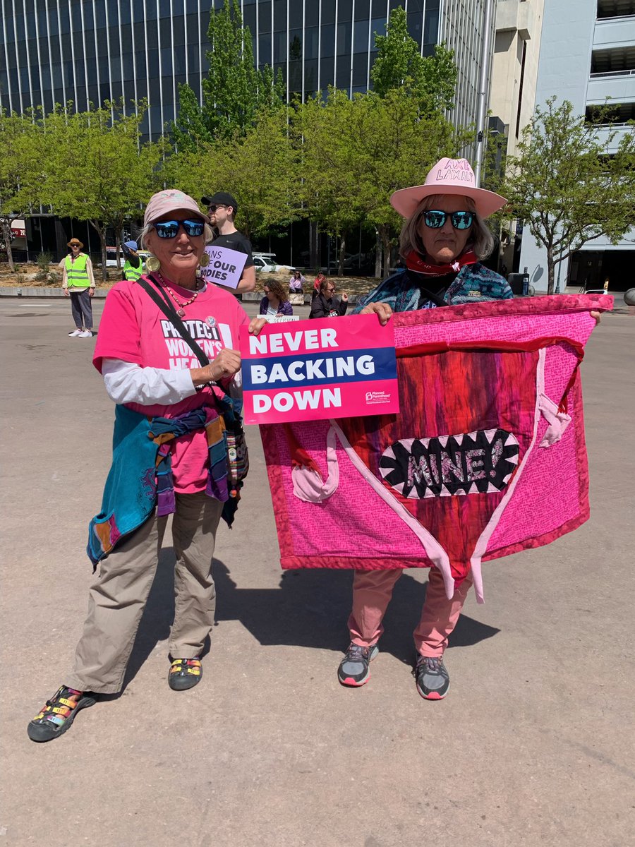 OurTownReno's tweet photo. Signs from today’s rally in #Reno to save abortion rights across the country following worrisome leaks coming from current Supreme Court. Photos by @jakelorgee https://t.co/fverE4Frlj