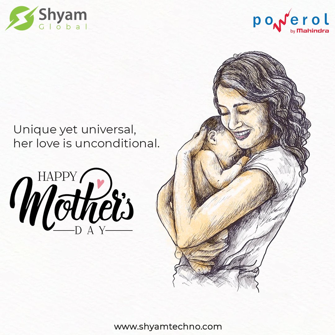 ShyamLtd's tweet photo. Unique yet universal, her love is unconditional.
Happy Mother's Day.
.
.
.
#shyampowersolutions #shyam #shyamglobal #environmentsafe #reducespollution #cleanandgreen #uninterruptiblepowersuppy #continuouspowersupply #HappyMothersDay https://t.co/zrD8aklUYR