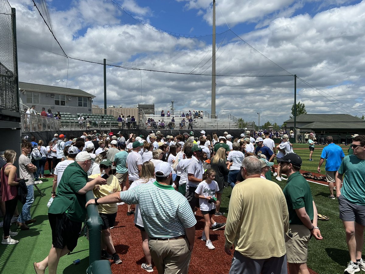AlecEtheredgeSC's tweet photo. Pelham players all rightfully celebrating a special moment with family and friends. Pelham will now travel to Hillcrest next weekend for a semifinal series. @PHSPnthrbasebal https://t.co/rrHn2ZST1l