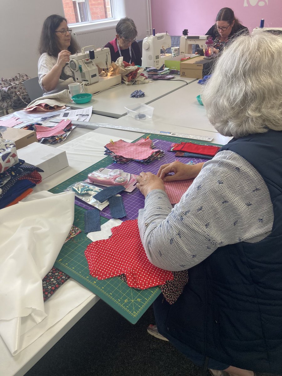 freedom_4_girls's tweet photo. Our first #reusable #periodpad #sewing #workshop for 2 whole years @thackraymuseum . Thank you for coming along ladies it was a very productive day to💜🩸💜🩸#endperiodpoverty #volunteers #support #MeTo #Poverty #giveeveryoneachance @tinytinatea @PlanUKNews @QueensAwardVS @ https://t.co/SRV2W3fKFq